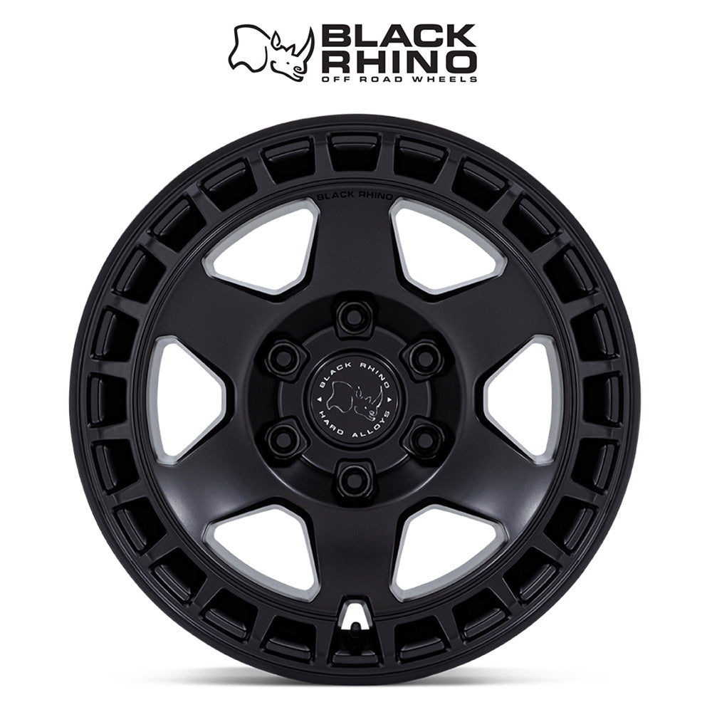 トヨタ ランドクルーザー用ブラックライノ バハリ 17x8.5J ET 25 フロント、リア マットブラック ホイール４本セット　Black Rhino BAHARI 17X8.5 6X5.5 106 +25 M-BLK (消費税、送料込み)