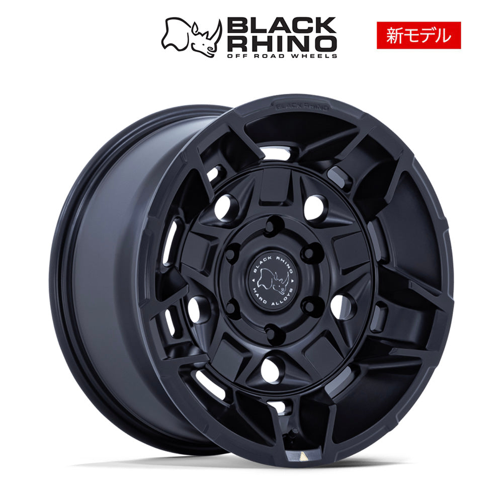 トヨタ ランドクルーザー用ブラックライノ ガード 17x8.5J ET 25 フロント、リア マットブラック ホイール４本セット　Black Rhino GUARD 17X8.5 6X5.5 106 +25 M-BLK (消費税、送料込み)