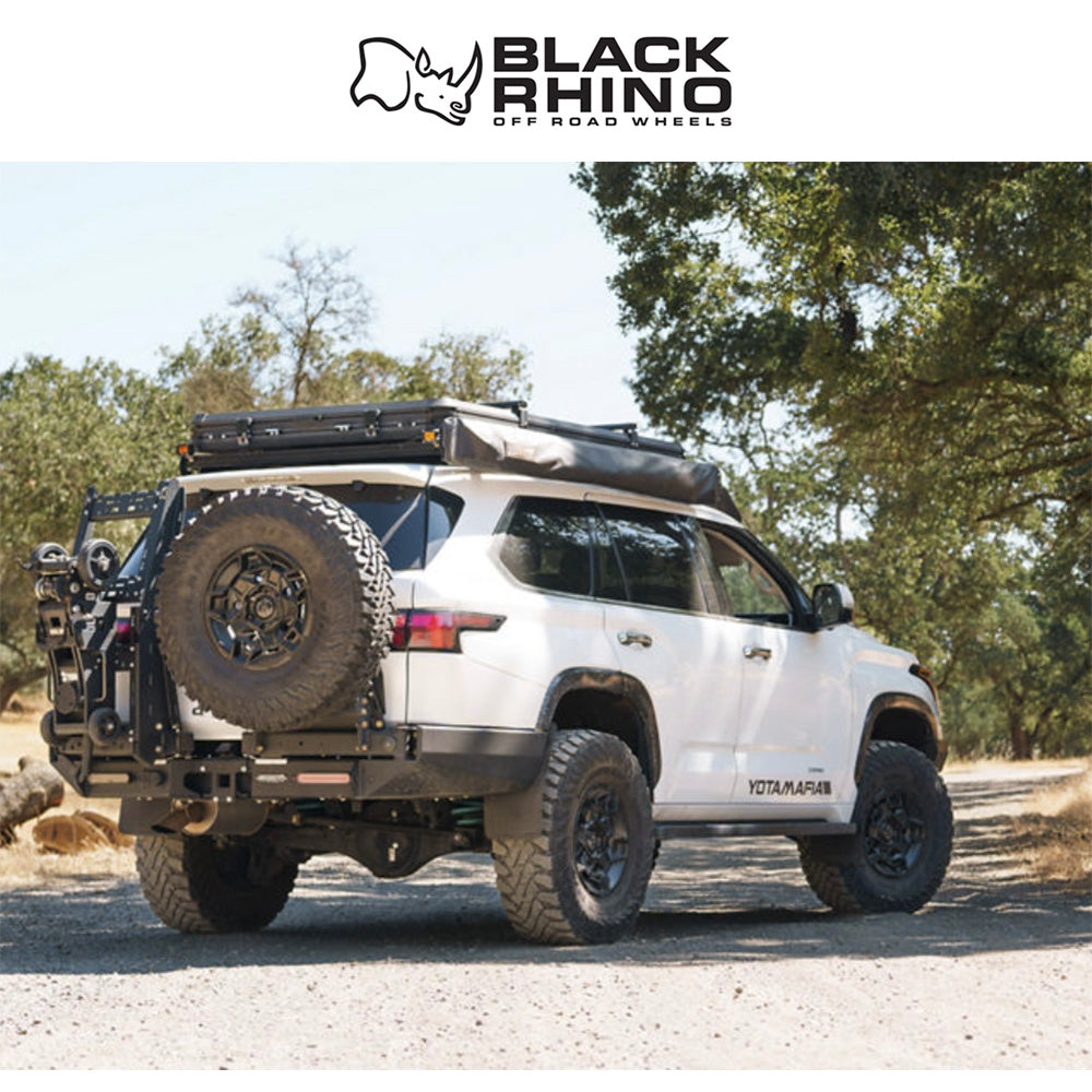 トヨタ ランドクルーザー用ブラックライノ ガード 17x8.5J ET 25 フロント、リア マットブラック ホイール４本セット　Black Rhino GUARD 17X8.5 6X5.5 106 +25 M-BLK (消費税、送料込み)