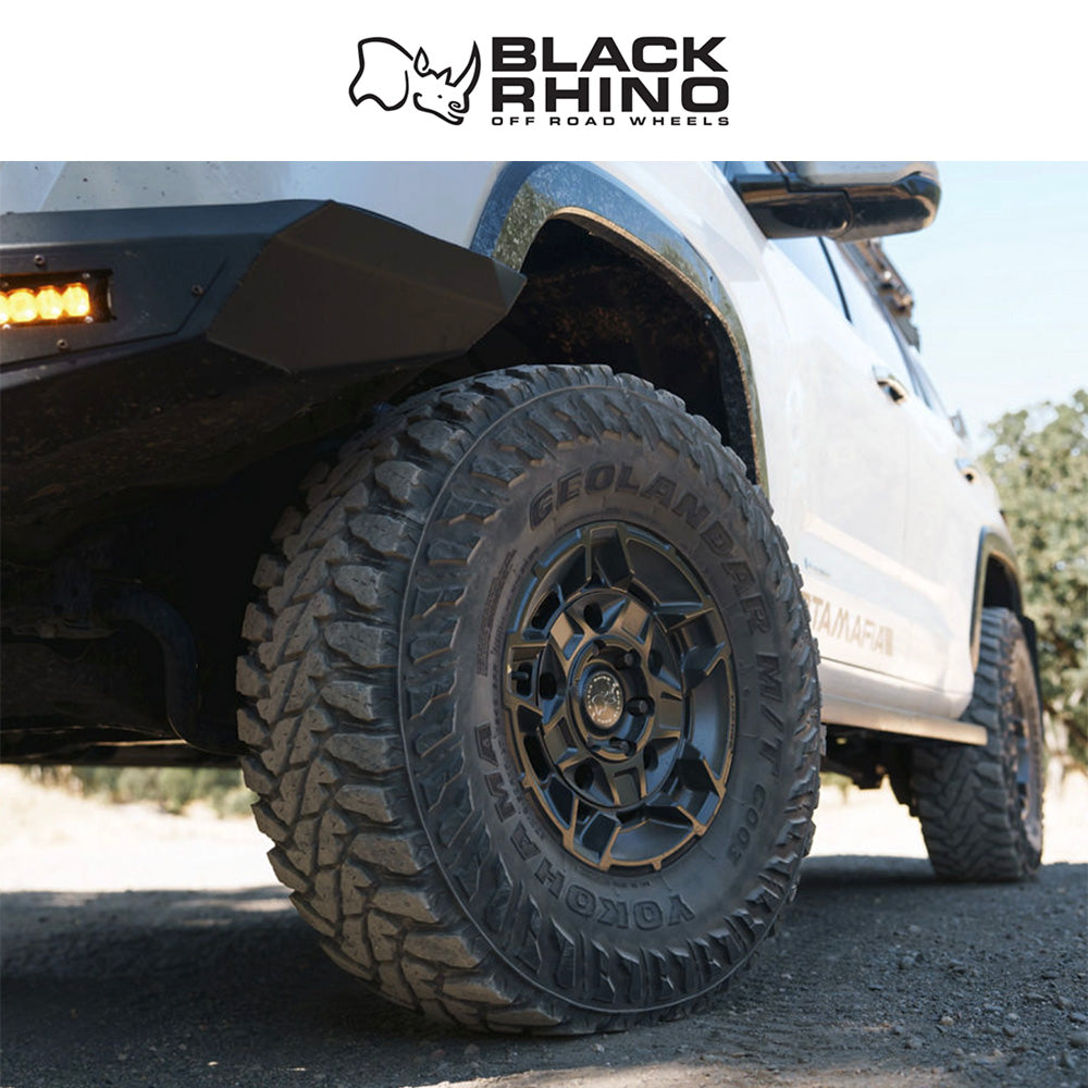 トヨタ ランドクルーザー用ブラックライノ ガード 17x8.5J ET 25 フロント、リア マットブラック ホイール４本セット　Black Rhino GUARD 17X8.5 6X5.5 106 +25 M-BLK (消費税、送料込み)