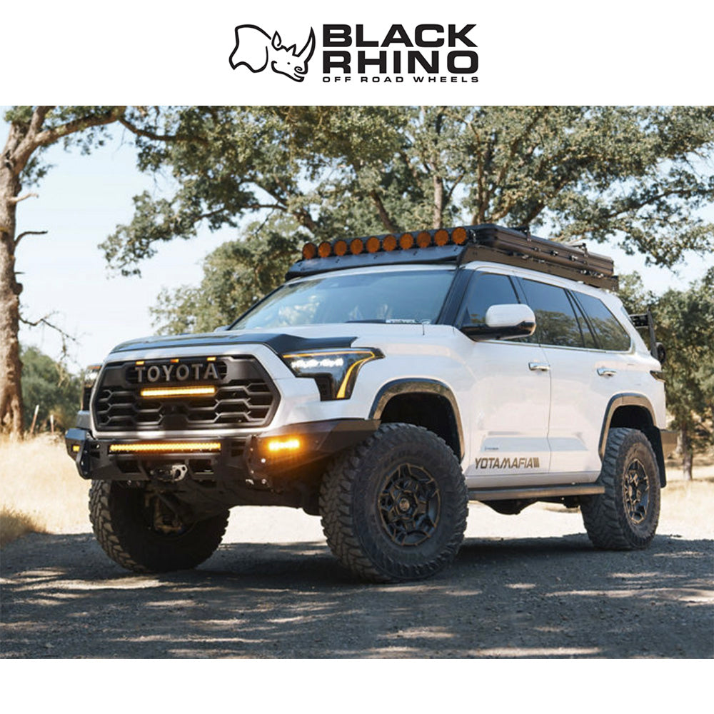トヨタ ランドクルーザー用ブラックライノ ガード 17x8.5J ET 25 フロント、リア マットブラック ホイール４本セット　Black Rhino GUARD 17X8.5 6X5.5 106 +25 M-BLK (消費税、送料込み)