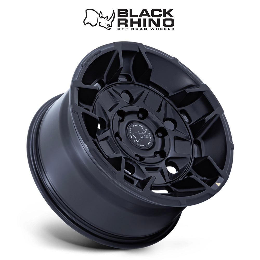 トヨタ ランドクルーザー用ブラックライノ ガード 17x8.5J ET 25 フロント、リア マットブラック ホイール４本セット　Black Rhino GUARD 17X8.5 6X5.5 106 +25 M-BLK (消費税、送料込み)