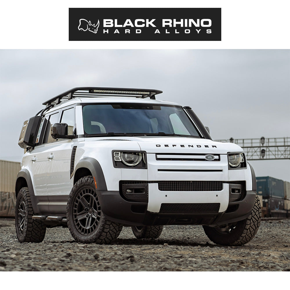 ランドローバー ディフェンダー１１０ (Land Rover Defender 110)用ブラックライノ アルストン 18x8.5J グロスホワイトホイール４本セット Black Rhino Alston BR005 18X8.5 5X120 G-WHT 25MM (送料無料)