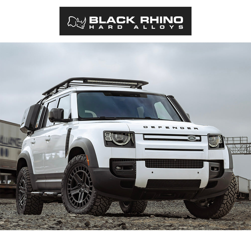 ランドローバー ディフェンダー１１０ (Land Rover Defender 110)用ブラックライノ アルストン 18x8.5J グロスホワイトホイール４本セット Black Rhino Alston BR005 18X8.5 5X120 G-WHT 25MM (送料無料)