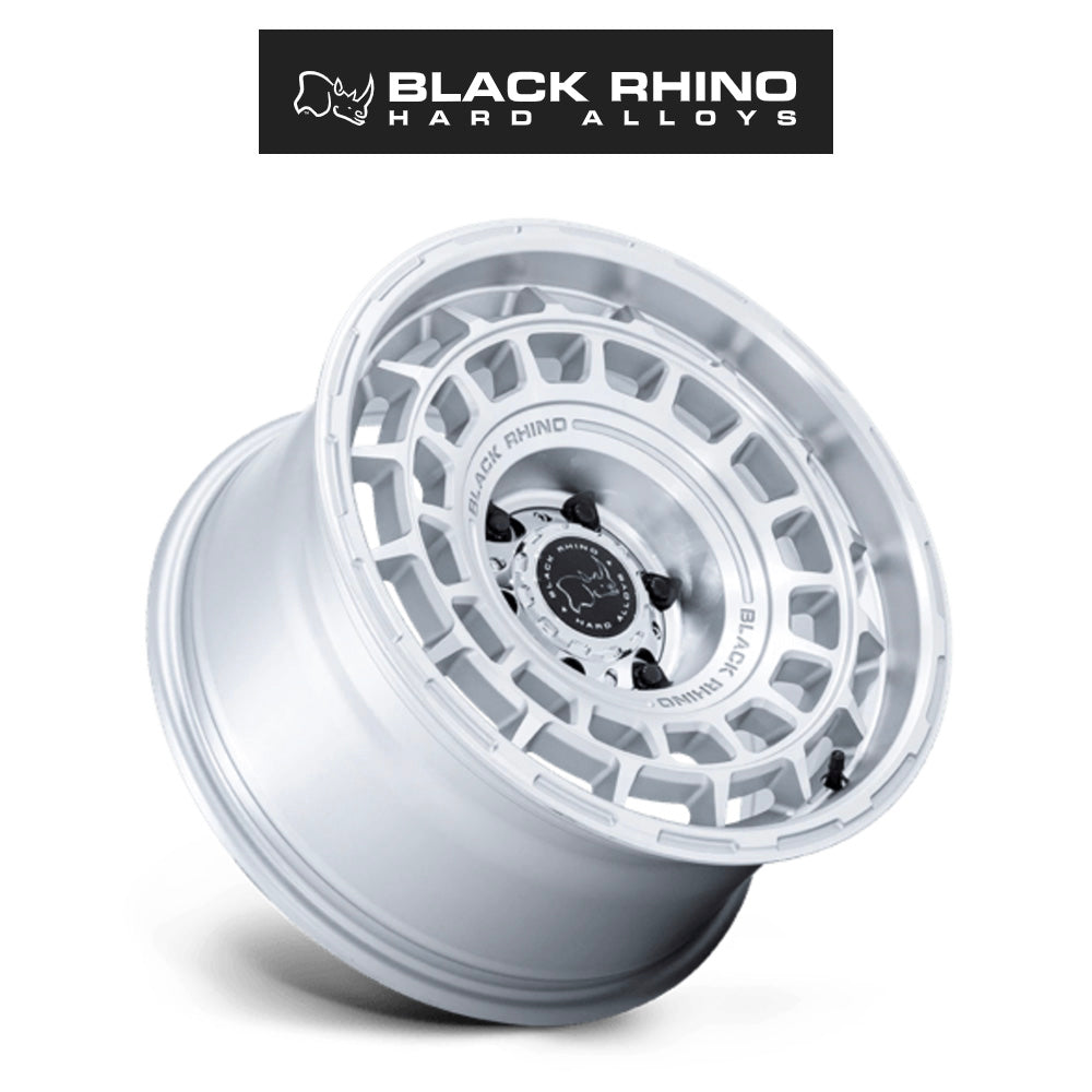 ランドローバー ディフェンダー１１０ (Land Rover Defender 110)用ブラックライノ エイウォル 20x8.5J シルバーマシンドフェイス ホイール４本セット BR024 20X8.5 5X120 SLV-MACH-FC 25MM (送料無料)
