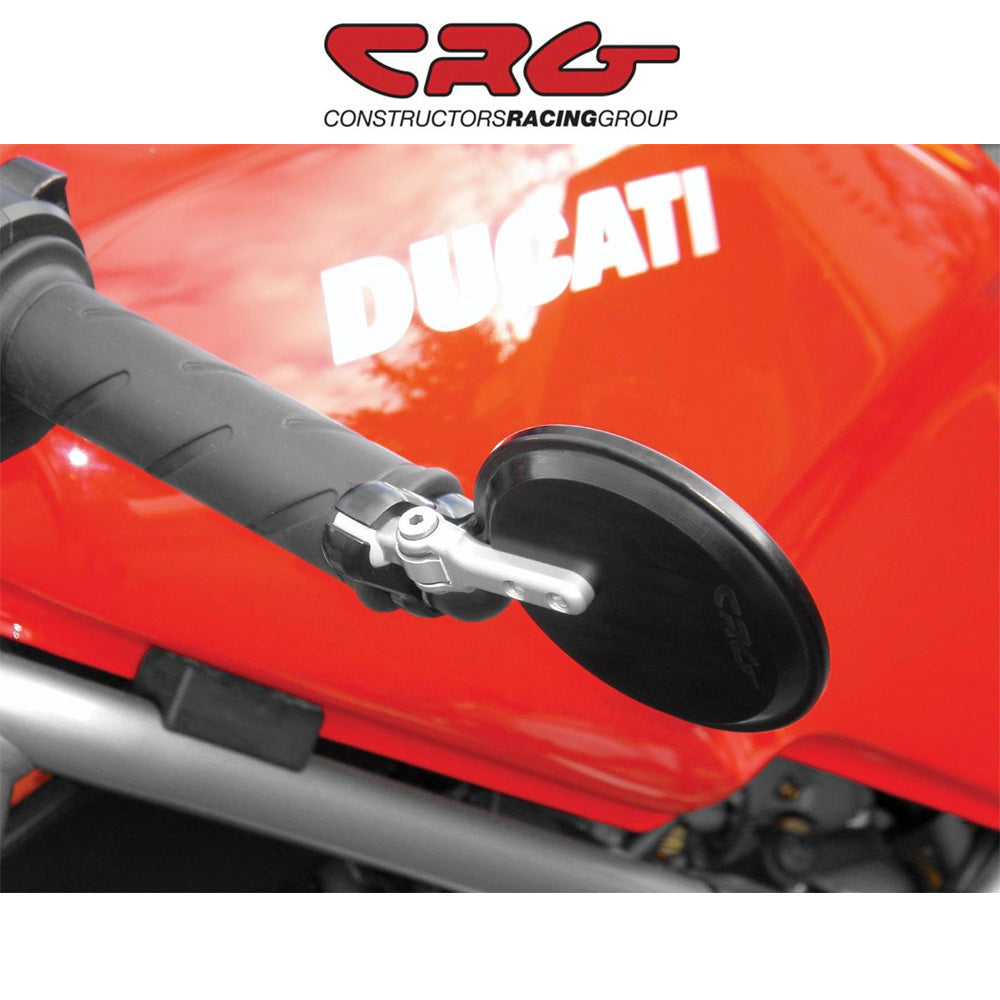 2018-2024年式 ドゥカティ パニガーレＶ４用 CRG ハインドサイト（レーンスプリッター）バーエンドミラー ブラック、右側、左側セット　CRG Hindsight Lanesplitter Bar End Mirror  (消費税、送料込み)