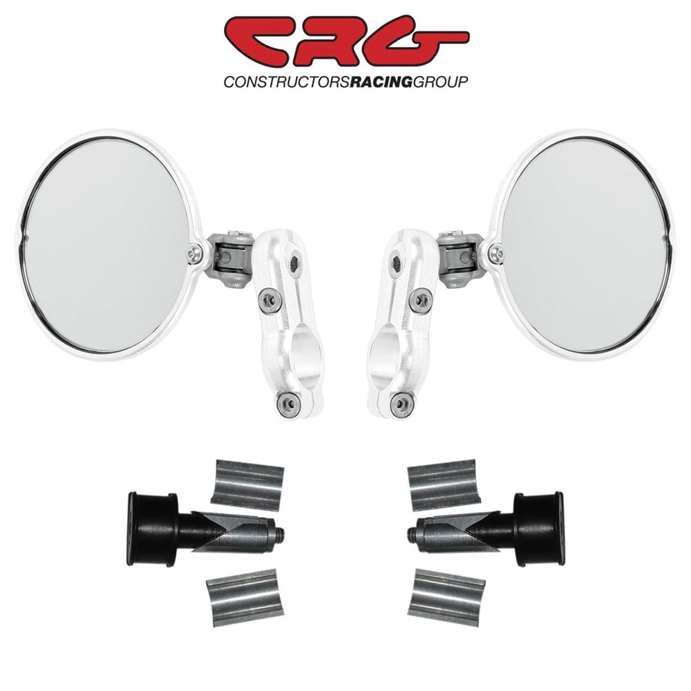 2018-2024年式 ドゥカティ パニガーレＶ４用 CRG ハインドサイト（レーンスプリッター）バーエンドミラー シルバー、右側、左側セット (インターナルアダプター２個付き)　CRG Hindsight Lanesplitter Bar End Mirror  (消費税、送料込み)
