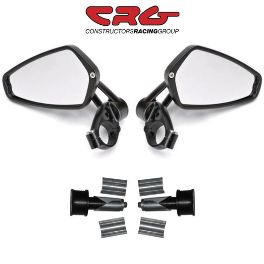 ドゥカティ パニガーレＶ４用 CRG アロー バーエンドミラー ブラック２個インターナルアダプター２個付き　CRG Arrow Bar End Mirror (消費税、送料込み)