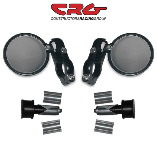 2018-2024年式 ドゥカティ パニガーレＶ４用 CRG ブラインドサイト バーエンドミラー左右セット、ブラック (インターナルアダプター２個付き)　CRG Blindsight Bar End Mirror  (消費税、送料込み)