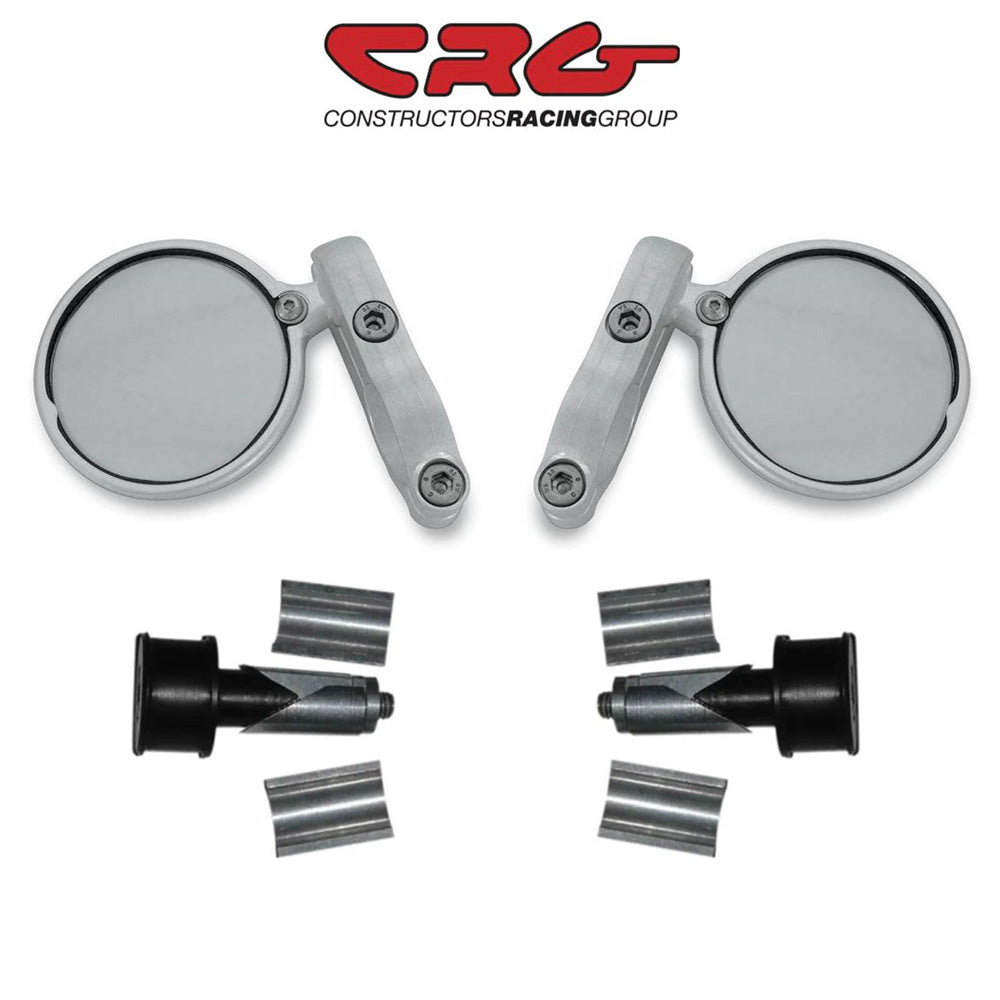 2018-2024年式 ドゥカティ パニガーレＶ４用 CRG ブラインドサイト バーエンドミラー左右セット、シルバー(インターナルアダプター２個付き)　CRG Blindsight Bar End Mirror  (消費税、送料込み)