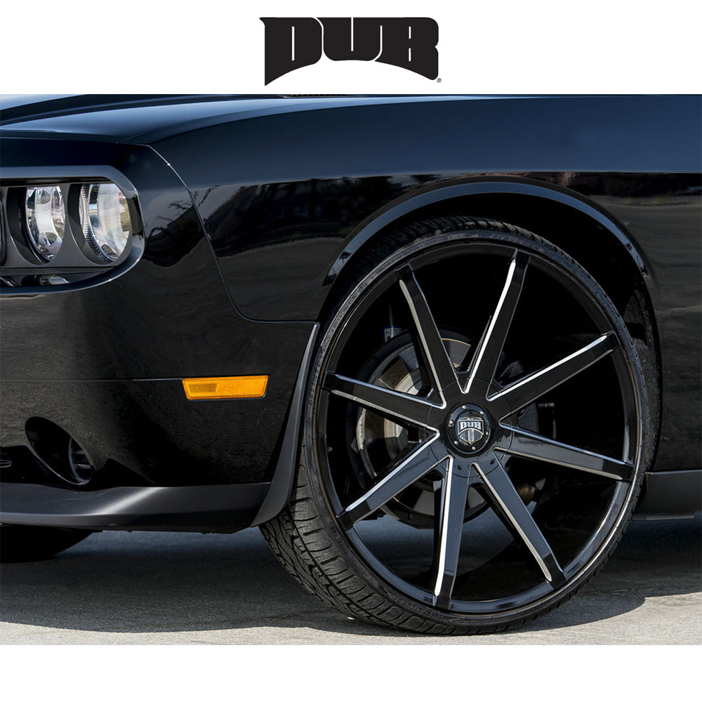 ダッジ チャレンジャー用 ダブ プッシュ 20x8.5J ET 10 フロント、リア グロスブラックミルド ホイール４本セット (消費税、送料込み)
