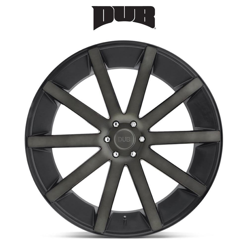 キャデラック エスカレード用 ダブ ショット・コーラー 22x9.5J ET 20 フロント、リア マット ブラック ダブル ダーク ティント ホイール４本セット (消費税、送料込み)