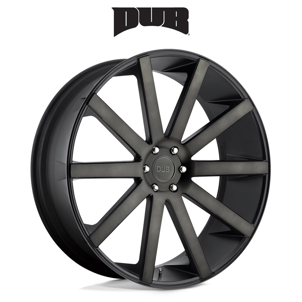 キャデラック エスカレード用 ダブ ショット・コーラー 22x9.5J ET 20 フロント、リア マット ブラック ダブル ダーク ティント ホイール４本セット (消費税、送料込み)