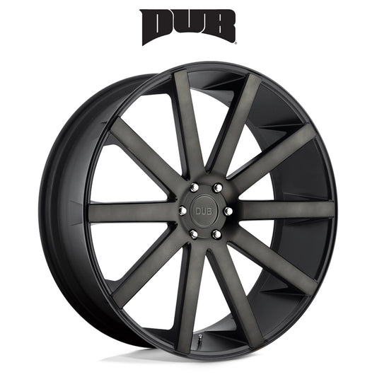 キャデラック エスカレード用 ダブ ショット・コーラー 22x9.5J ET 20 フロント、リア マット ブラック ダブル ダーク ティント ホイール４本セット (消費税、送料込み)