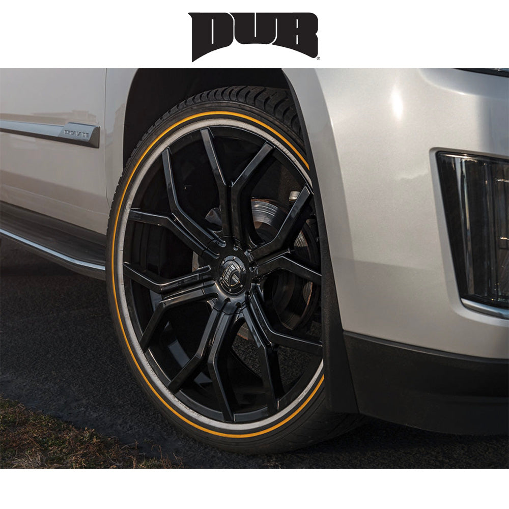 キャデラック エスカレード用 ダブ ロイヤルティ 22x9.5J ET 30 フロント、リア グロスブラック ホイール４本セット (消費税、送料込み)