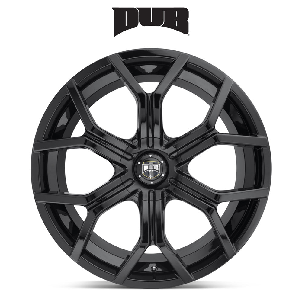 キャデラック エスカレード用 ダブ ロイヤルティ 22x9.5J ET 30 フロント、リア グロスブラック ホイール４本セット (消費税、送料込み)