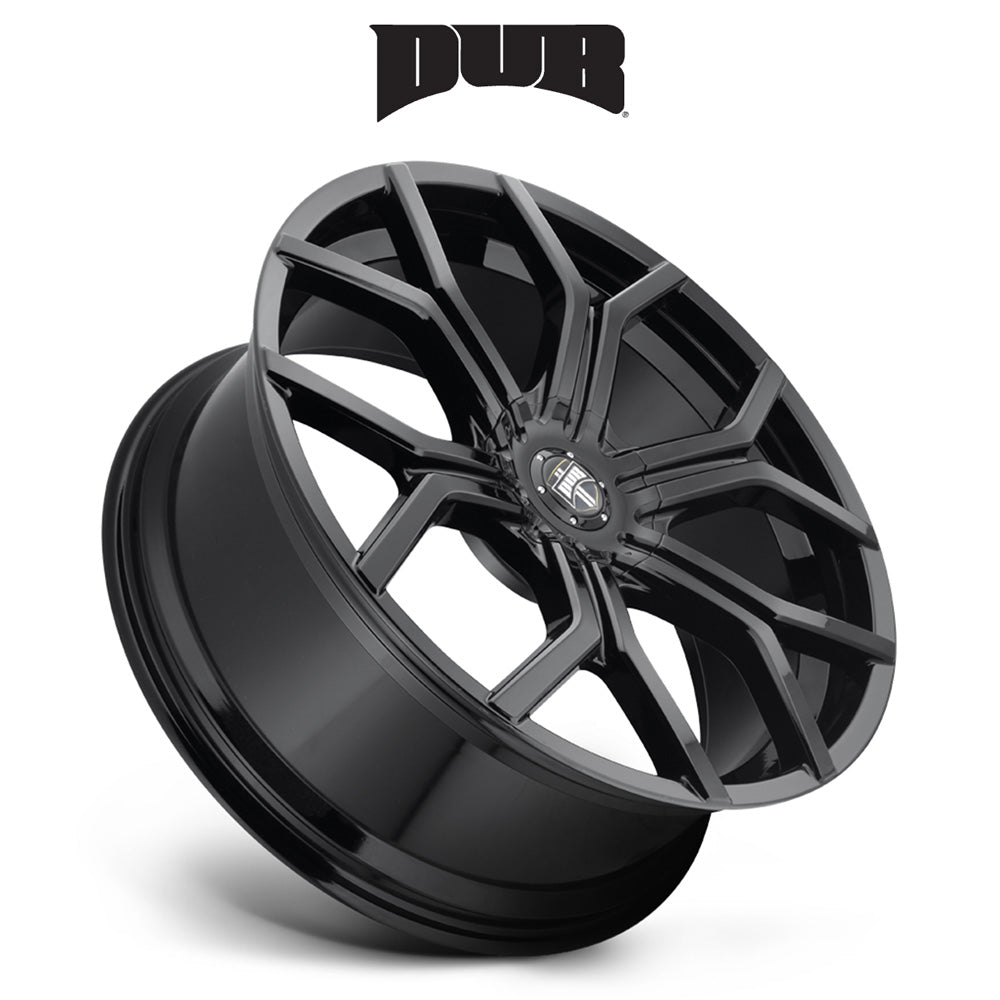 キャデラック エスカレード用 ダブ ロイヤルティ 22x9.5J ET 30 フロント、リア グロスブラック ホイール４本セット (消費税、送料込み)