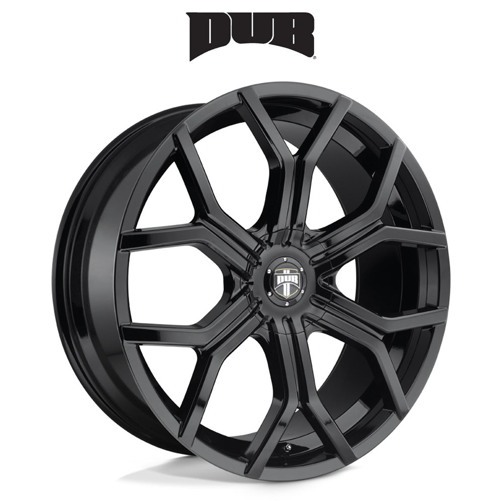 キャデラック エスカレード用 ダブ ロイヤルティ 22x9.5J ET 30 フロント、リア グロスブラック ホイール４本セット (消費税、送料込み)