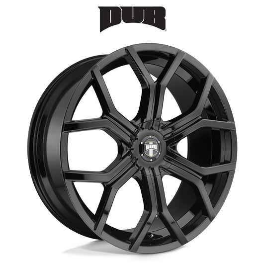 キャデラック エスカレード用 ダブ ロイヤルティ 22x9.5J ET 30 フロント、リア グロスブラック ホイール４本セット (消費税、送料込み)