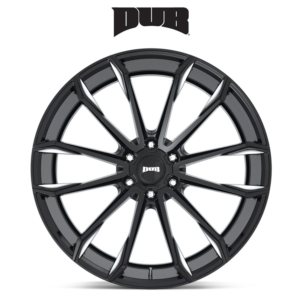 キャデラック エスカレード用 ダブ クラウト 24x10J ET 30 フロント、リア グロスブラックミルド ホイール４本セット (消費税、送料込み)