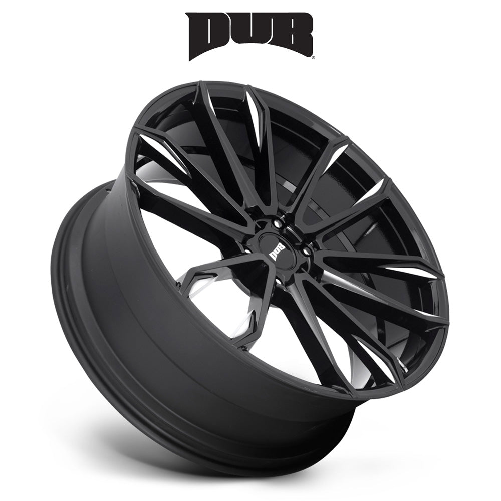 キャデラック エスカレード用 ダブ クラウト 24x10J ET 30 フロント、リア グロスブラックミルド ホイール４本セット (消費税、送料込み)