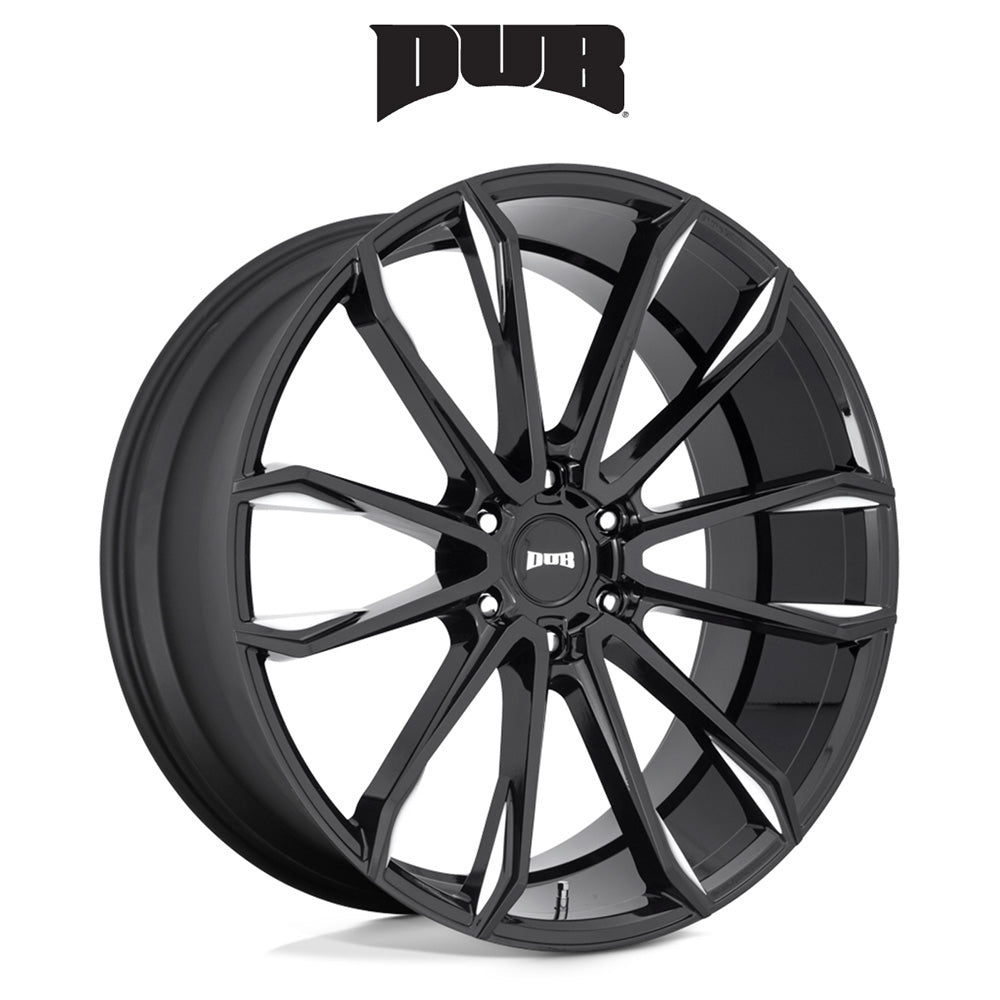 キャデラック エスカレード用 ダブ クラウト 24x10J ET 30 フロント、リア グロスブラックミルド ホイール４本セット (消費税、送料込み)