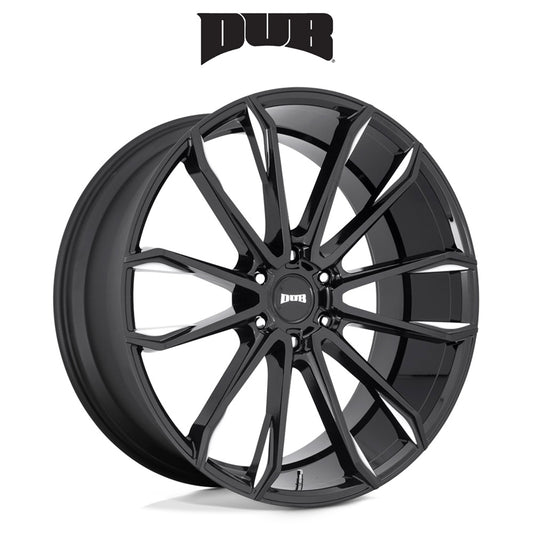 キャデラック エスカレード用 ダブ クラウト 24x10J ET 30 フロント、リア グロスブラックミルド ホイール４本セット (消費税、送料込み)