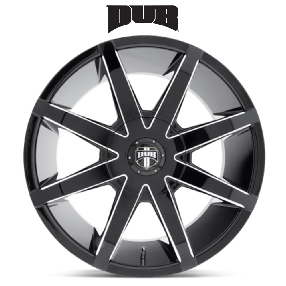 テスラ モデル３ (TESLA Model 3)用 ダブ プッシュ 20x8.5J グロスブラックミルドアクセント ホイール４本セット DUB Push S109 20X8.5 5X4.5/5.0 GL-BLK-MIL 30MM (送料無料)