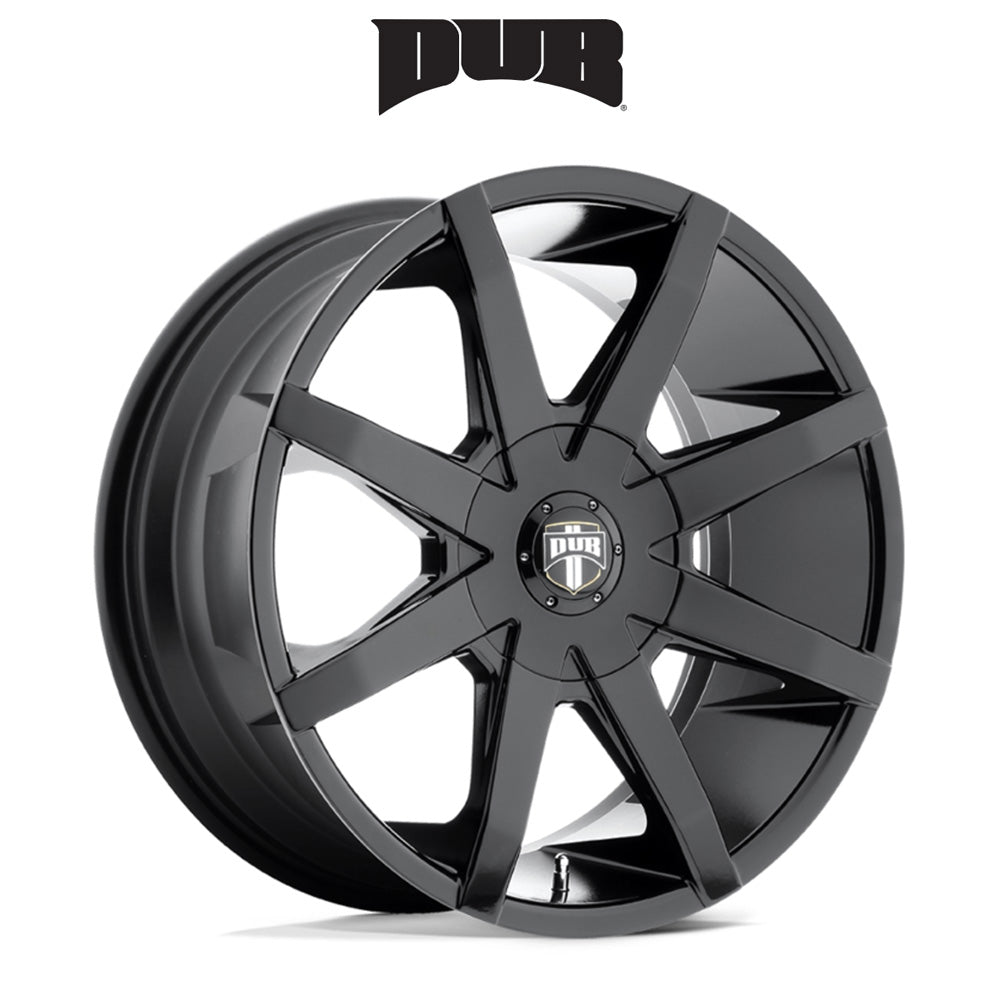テスラ モデル３ (TESLA Model 3)用 ダブ プッシュ 20x8.5J グロスブラック ホイール４本セット DUB Push S110 20X8.5 5X4.5/5.0 GL-BLK 30MM (送料無料)