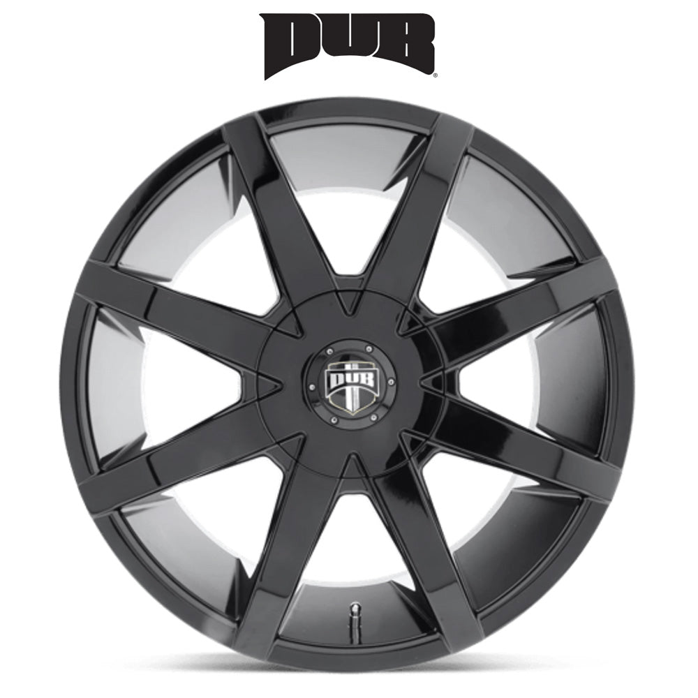 テスラ モデル３ (TESLA Model 3)用 ダブ プッシュ 20x8.5J グロスブラック ホイール４本セット DUB Push S110 20X8.5 5X4.5/5.0 GL-BLK 30MM (送料無料)