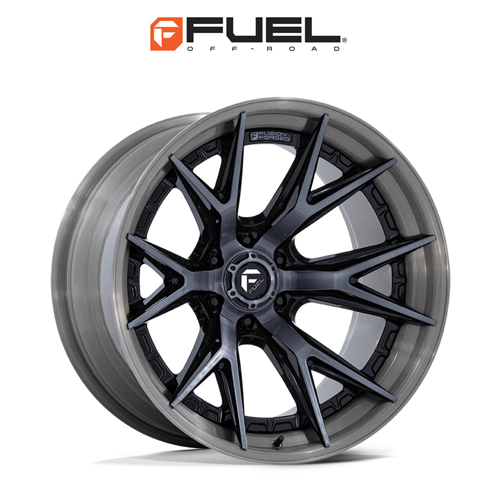 トヨタ ランドクルーザー用 フューエル カタリスト 20x9J ET 20 フロント、リア グロスブラック ブラッシュド ダークティント フュージョンフォージド ホイール４本セット　Fuel CATALYST 20X9 6X5.5 106 +20 G-BLK BRDT (消費税、送料込み)