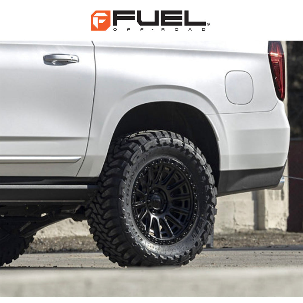 トヨタ ランドクルーザー用 フューエル サイクル 17x8.5J ET 25 フロント、リア ブラックアウト ホイール４本セット　Fuel CYCLE 17X8.5 6X5.5 106 BD +25 (消費税、送料込み)
