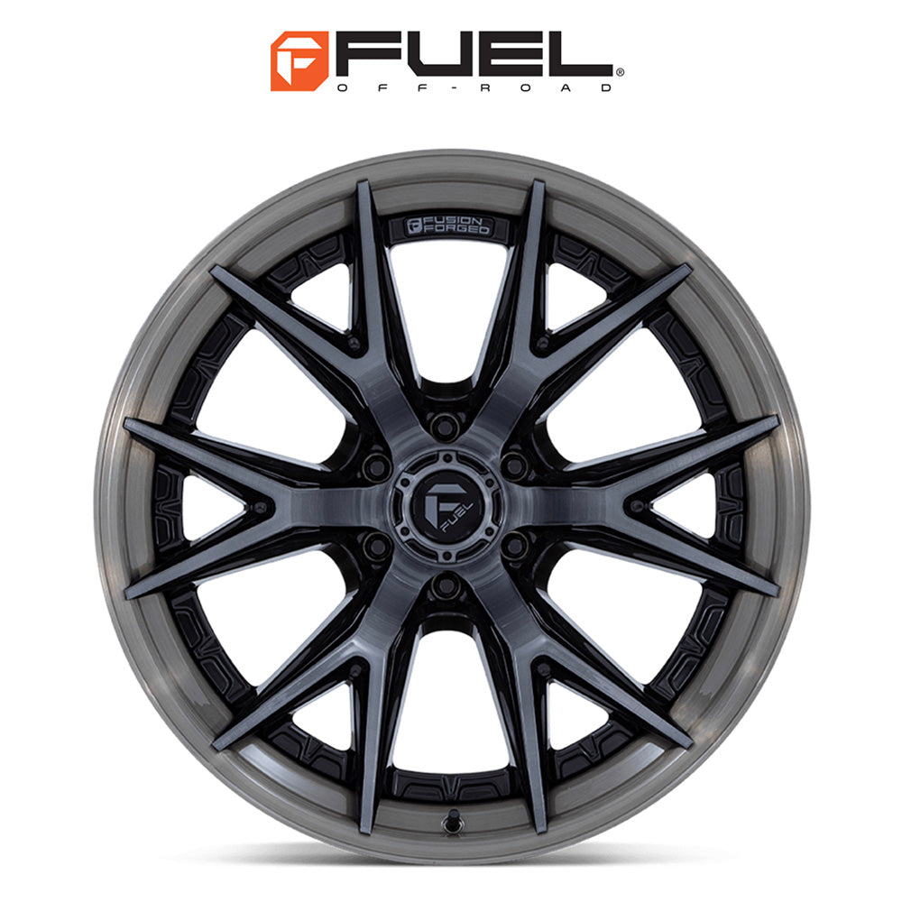 トヨタ ランドクルーザー用 フューエル カタリスト 20x9J ET 20 フロント、リア グロスブラック ブラッシュド ダークティント フュージョンフォージド ホイール４本セット　Fuel CATALYST 20X9 6X5.5 106 +20 G-BLK BRDT (消費税、送料込み)