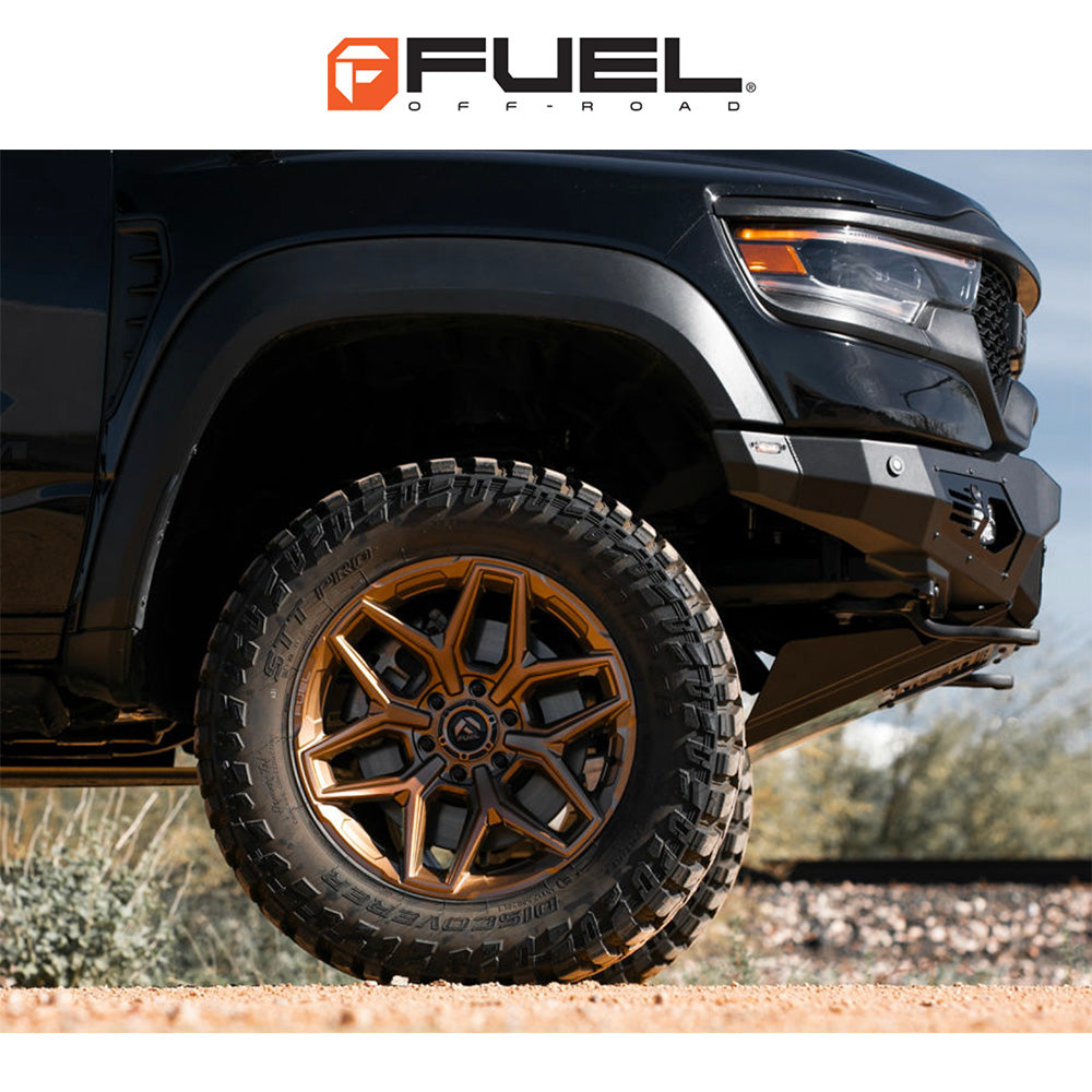 トヨタ ランドクルーザー用  フューエル フラックス 18x9J ET 20 フロント、リア プラチナブロンズ ホイール４本セット　Fuel FLUX 18X9 6X5.5 106 +20 PLTNM-BRNZ (消費税、送料込み)