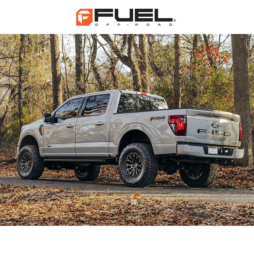トヨタ ランドクルーザー用  フューエル トラックス 20x9J ET 20 フロント、リア グロスブラック マシニング加工フェイスダークティント ホイール４本セット　Fuel TRAX 20X9 6X5.5 106 +20 G-BLK MF-DTCC (消費税、送料込み)