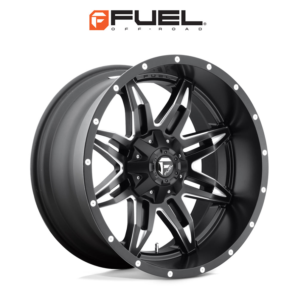 トヨタ ランドクルーザー用 フューエル リーサル 20x9J ET 20 フロント、リア マットブラックミルド ホイール４本セット　Fuel LETHAL 20X9 6X135/5.5 106.1 NBD 20MM (消費税、送料込み)
