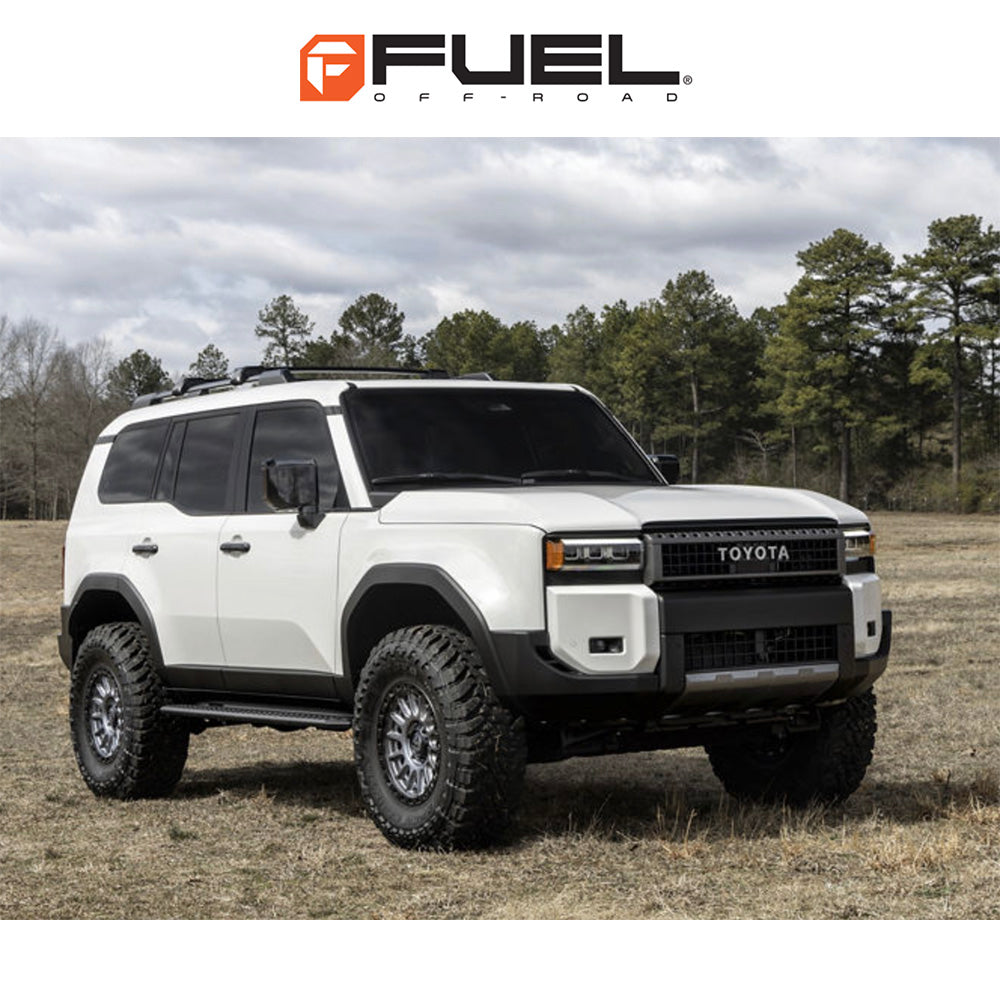 トヨタ ランドクルーザー用 フューエル サイクル 17x8.5J ET 25 フロント、リア マット ガンメタル ブラックリング ホイール４本セット　Fuel CYCLE 17X8.5 6X5.5 106 GDB +25 (消費税、送料込み)