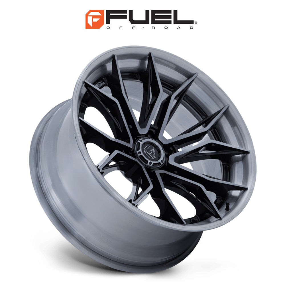トヨタ ランドクルーザー用 フューエル ミューティニー 20x9J ET 20 フロント、リア グロスブラック ブラッシュド ダークティント フュージョンフォージドホイール４本セット　Fuel MUTINY 20X9 6X5.5 106 +20 G-BLK BRDT (消費税、送料込み)