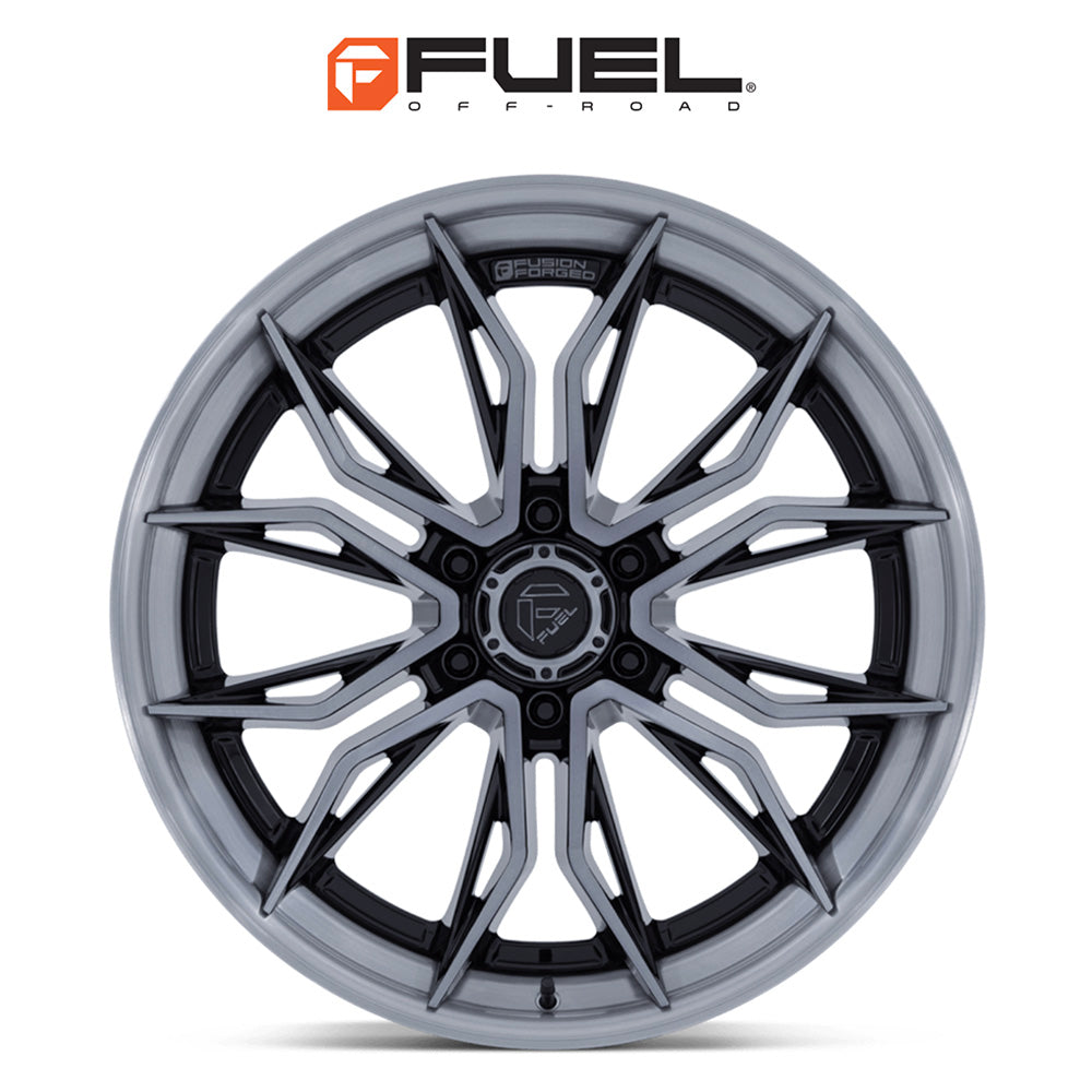 トヨタ ランドクルーザー用 フューエル ミューティニー 20x9J ET 20 フロント、リア グロスブラック ブラッシュド ダークティント フュージョンフォージドホイール４本セット　Fuel MUTINY 20X9 6X5.5 106 +20 G-BLK BRDT (消費税、送料込み)