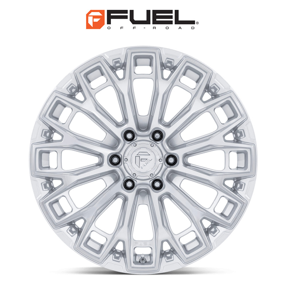 トヨタ ランドクルーザー用  フューエル トラックス 20x9J ET 20 フロント、リア グロスシルバー(マシニング加工済みフェイス) ホイール４本セット　Fuel TRAX 20X9 6X5.5 106 +20 G-SLV MACH-FC (消費税、送料込み)