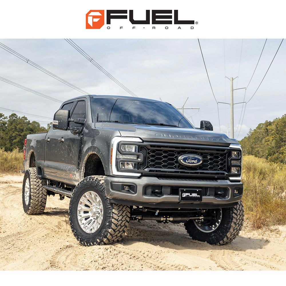 トヨタ ランドクルーザー用  フューエル トラックス 20x9J ET 20 フロント、リア グロスシルバー(マシニング加工済みフェイス) ホイール４本セット　Fuel TRAX 20X9 6X5.5 106 +20 G-SLV MACH-FC (消費税、送料込み)