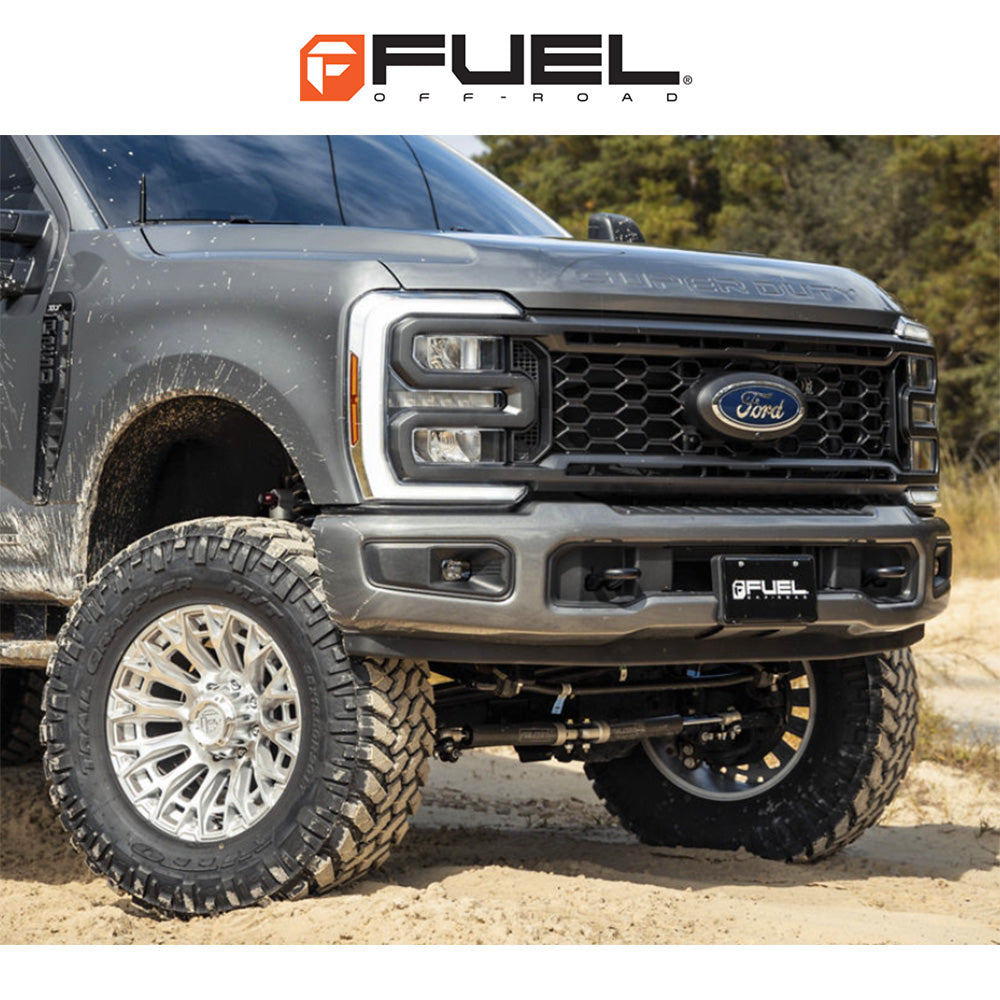 トヨタ ランドクルーザー用  フューエル トラックス 20x9J ET 20 フロント、リア グロスシルバー(マシニング加工済みフェイス) ホイール４本セット　Fuel TRAX 20X9 6X5.5 106 +20 G-SLV MACH-FC (消費税、送料込み)