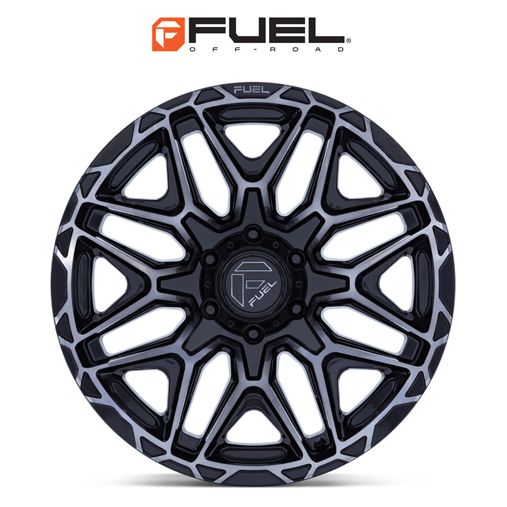 トヨタ ランドクルーザー用  フューエル インジェクター 20x9J ET 20 フロント、リア グロスブラック マシニング加工フェイス ダブルダークティント仕上げ ホイール４本セット　Fuel INJECTOR 20X9 6X5.5 106 +20 GBLK-MCH-DT (消費税、送料込み)