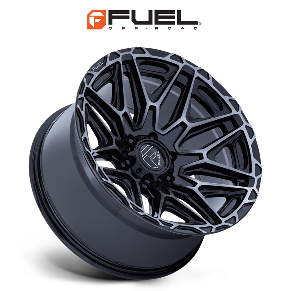 トヨタ ランドクルーザー用  フューエル インジェクター 20x9J ET 20 フロント、リア グロスブラック マシニング加工フェイス ダブルダークティント仕上げ ホイール４本セット　Fuel INJECTOR 20X9 6X5.5 106 +20 GBLK-MCH-DT (消費税、送料込み)
