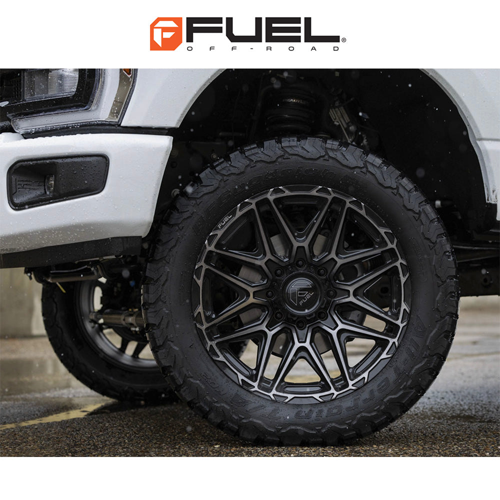 トヨタ ランドクルーザー用  フューエル インジェクター 20x9J ET 20 フロント、リア グロスブラック マシニング加工フェイス ダブルダークティント仕上げ ホイール４本セット　Fuel INJECTOR 20X9 6X5.5 106 +20 GBLK-MCH-DT (消費税、送料込み)