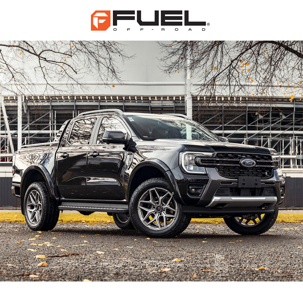 トヨタ ランドクルーザー用  フューエル フラックス 18x9J ET 20 フロント、リア プラチナム ホイール４本セット　Fuel FLUX 18X9 6X5.5 106 +20 PLTNM (消費税、送料込み)