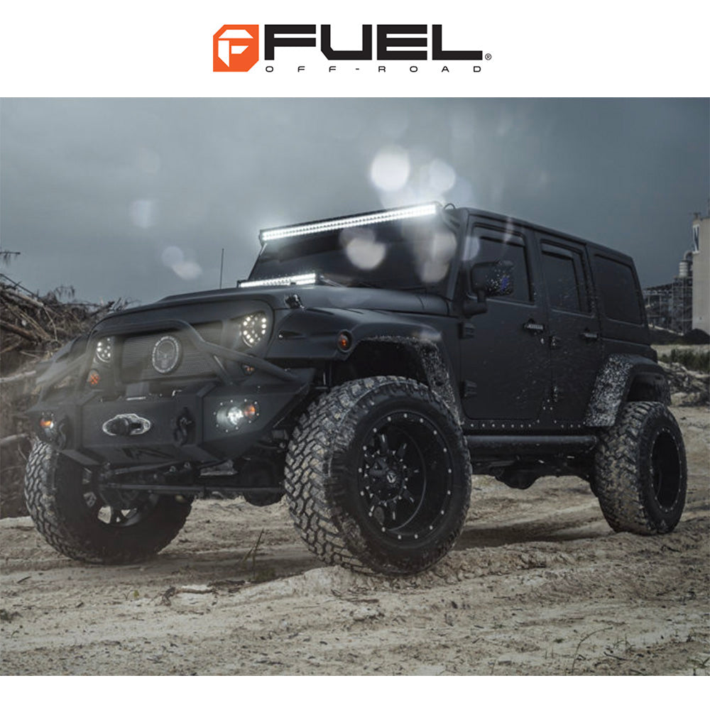 トヨタ ランドクルーザー用 フューエル クランク 18x9J ET 20 フロント、リア マットブラックミルド ホイール４本セット　Fuel KRANK 18X9 6X135/5.5 106.1 NBD +20 (消費税、送料込み)