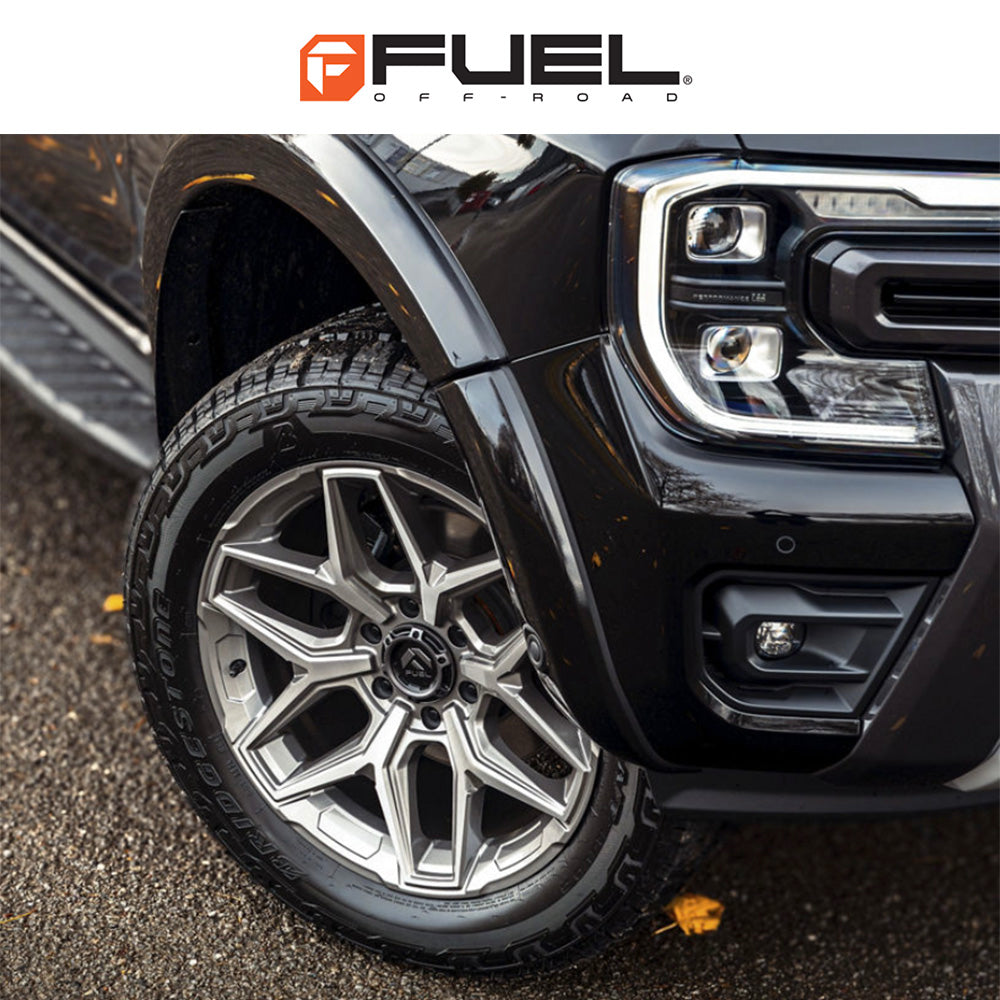トヨタ ランドクルーザー用  フューエル フラックス 18x9J ET 20 フロント、リア プラチナム ホイール４本セット　Fuel FLUX 18X9 6X5.5 106 +20 PLTNM (消費税、送料込み)