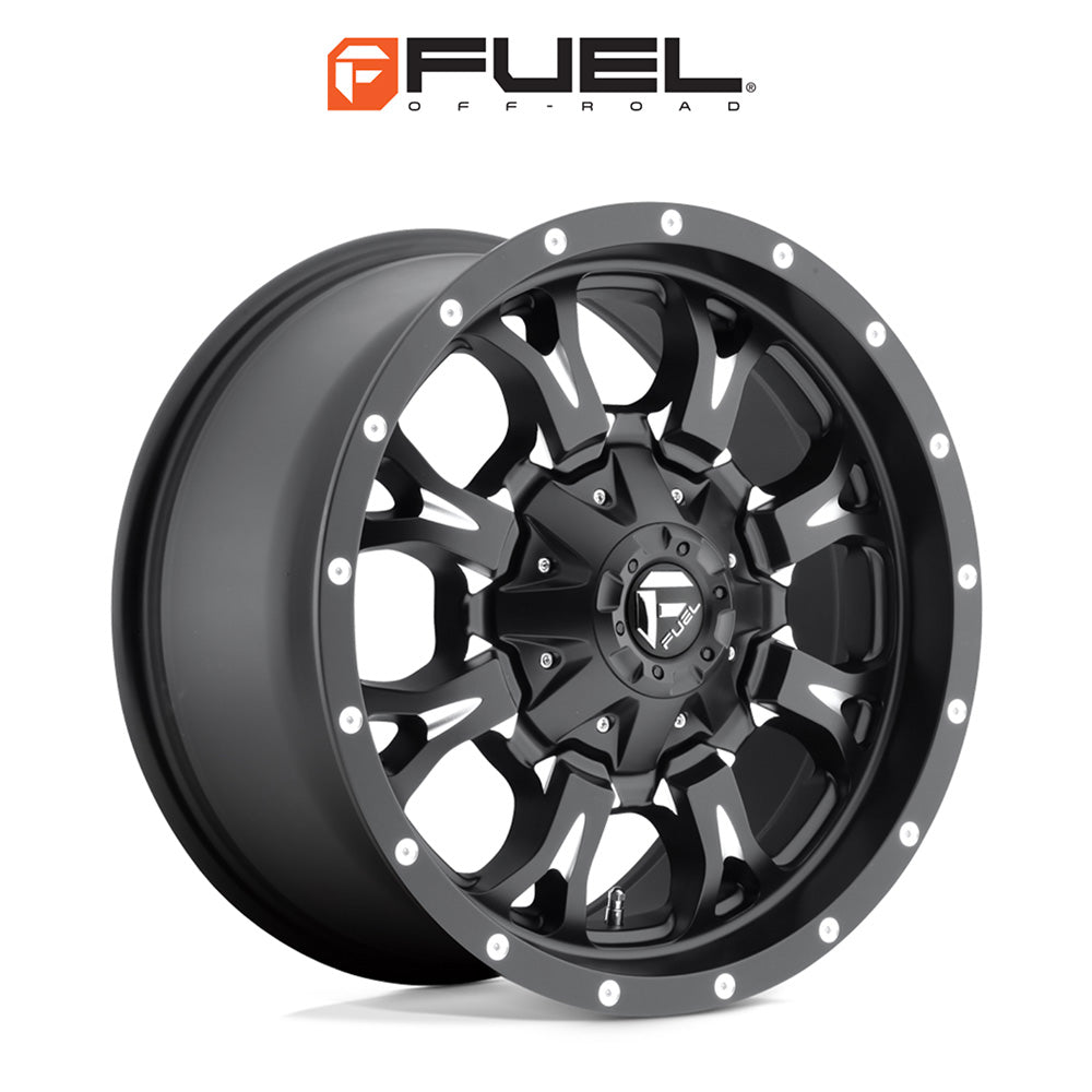 トヨタ ランドクルーザー用 フューエル クランク 18x9J ET 20 フロント、リア マットブラックミルド ホイール４本セット　Fuel KRANK 18X9 6X135/5.5 106.1 NBD +20 (消費税、送料込み)