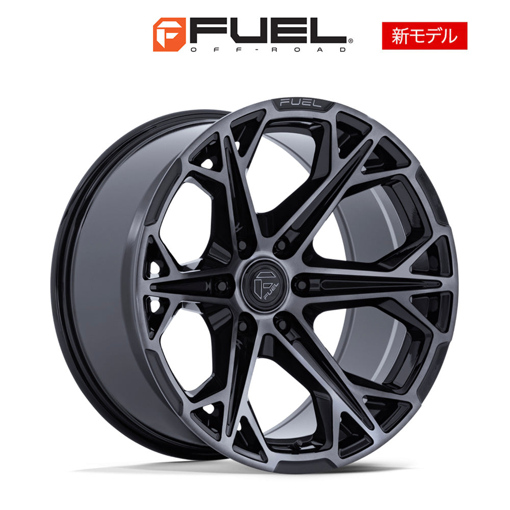 トヨタ ランドクルーザー用  フューエル ハンマーヘッド 20x9J ET 20 フロント、リア グロスブラック ダブルダークティントクリアー仕上げ ホイール４本セット　Fuel HAMMERHEAD 20X9 6X5.5 106 +20 G-BLK DDT (消費税、送料込み)